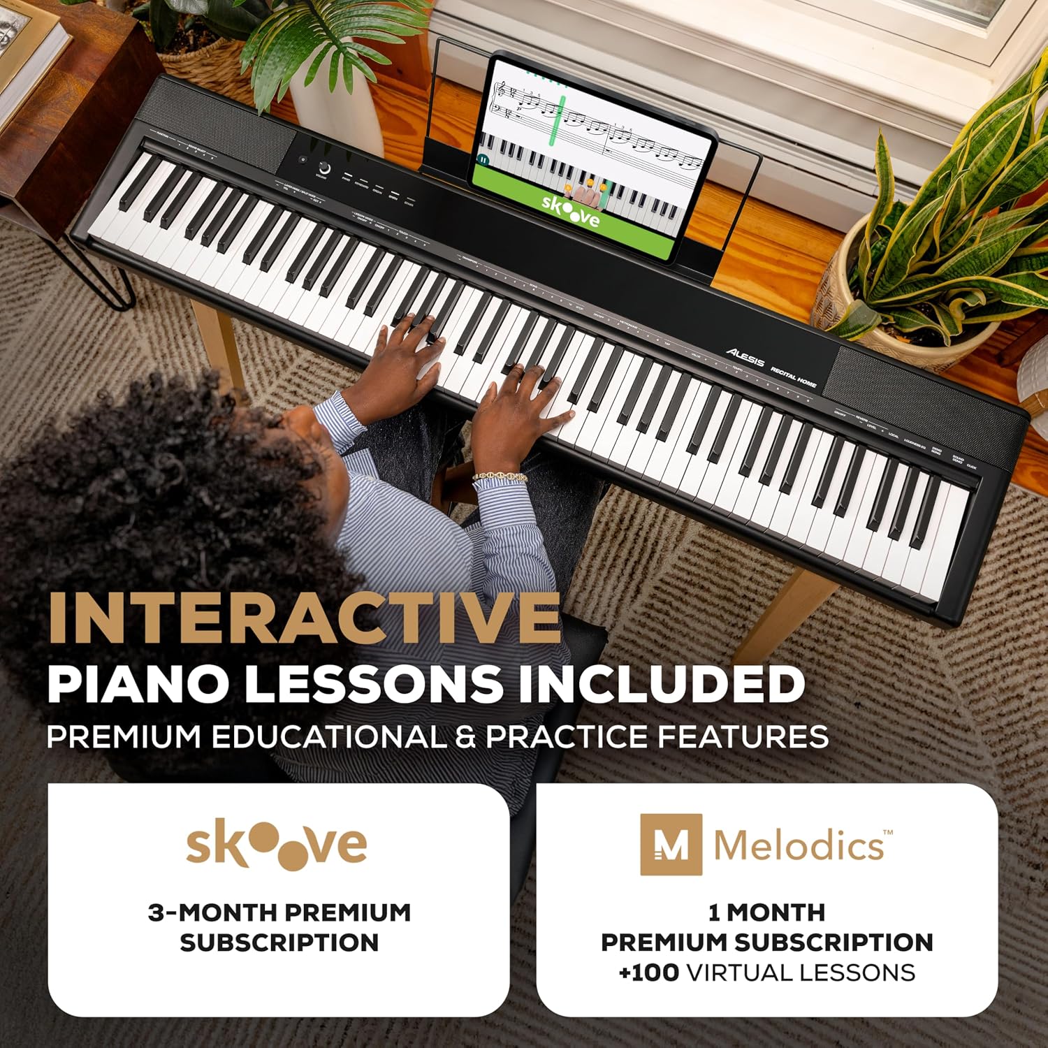 Thumbnail 2 de Alesis Recital Home RECITALHOMEBLK Digital Piano with 88 Weighted Keys