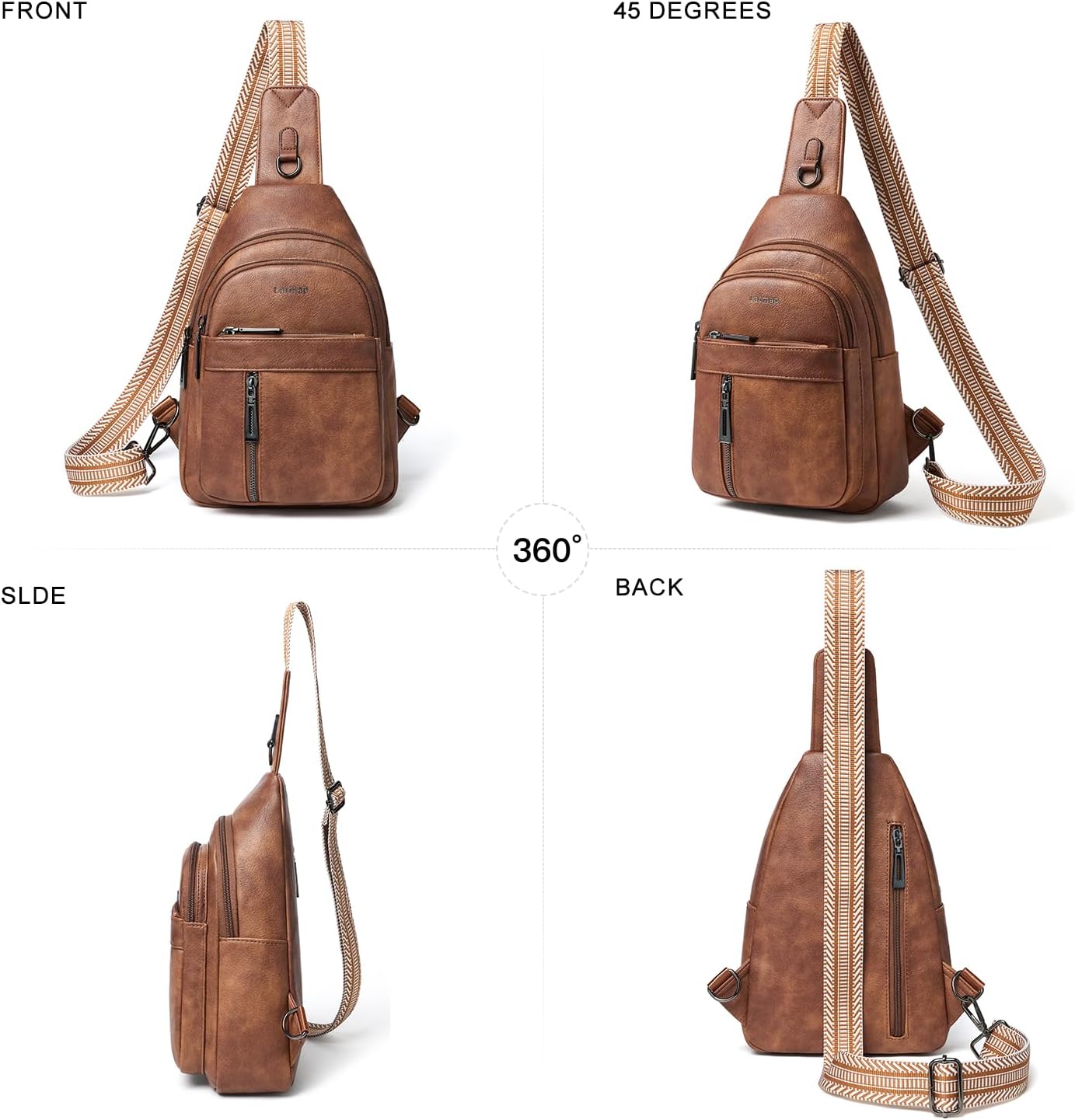 Thumbnail 6 de LATMAP 7L Sling Bag: Versatile Faux Leather Crossbody for Everyday Carry