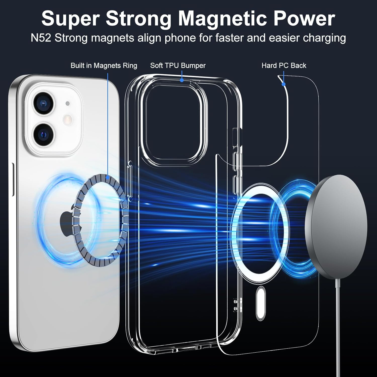 Thumbnail 1 de XTCASE Coque iPhone 12 Magnétique