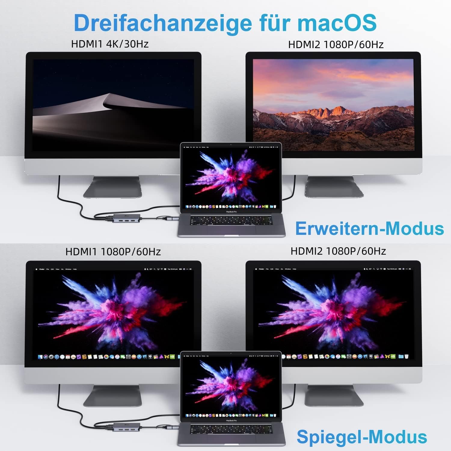 Thumbnail 4 de LIONWEI USB 3.0 Docking Station Dual HDMI
