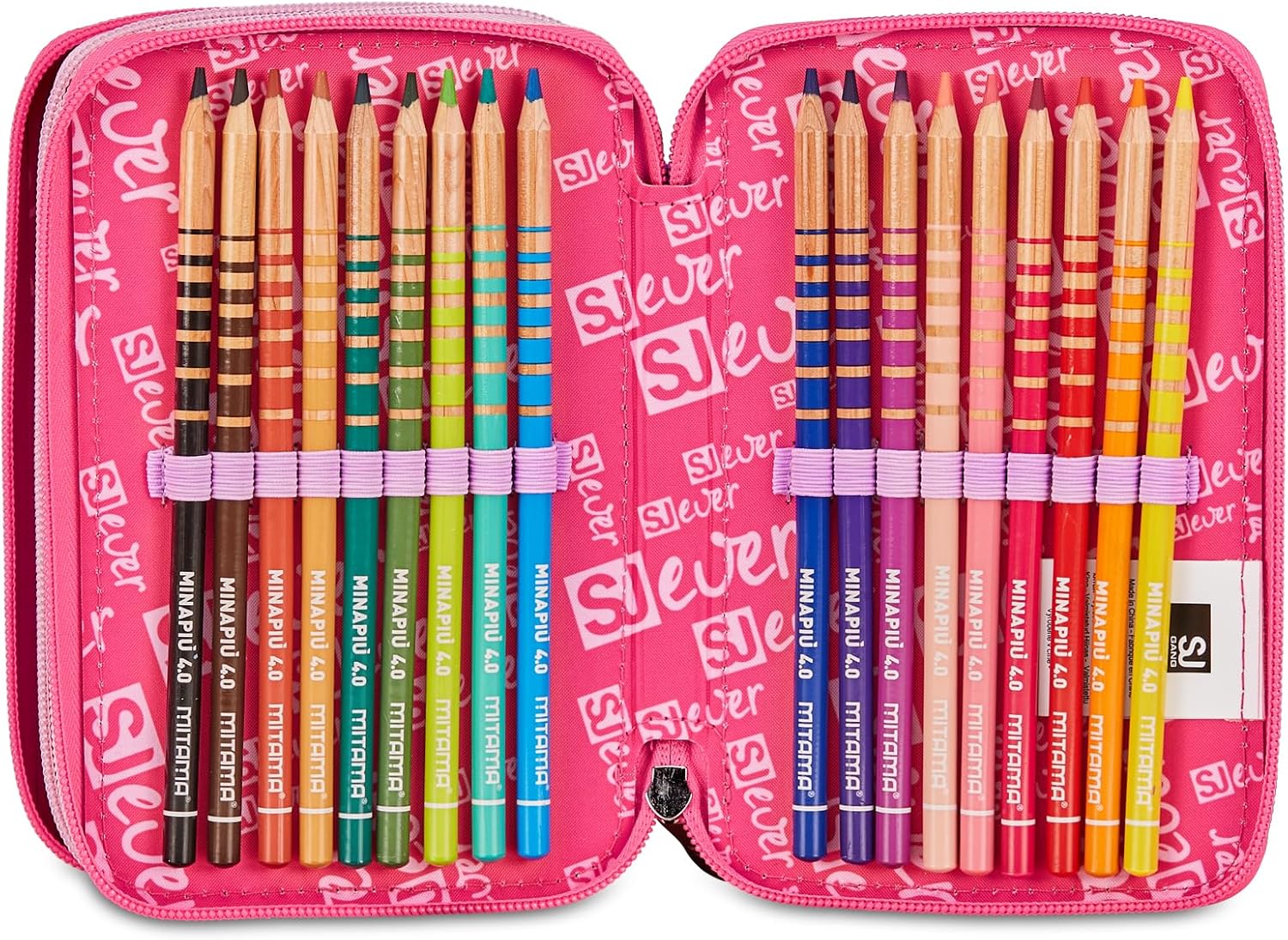 Detalle de SJ GANG STYLE JAM GANG Astuccio Scuola 3 Zip Rosa