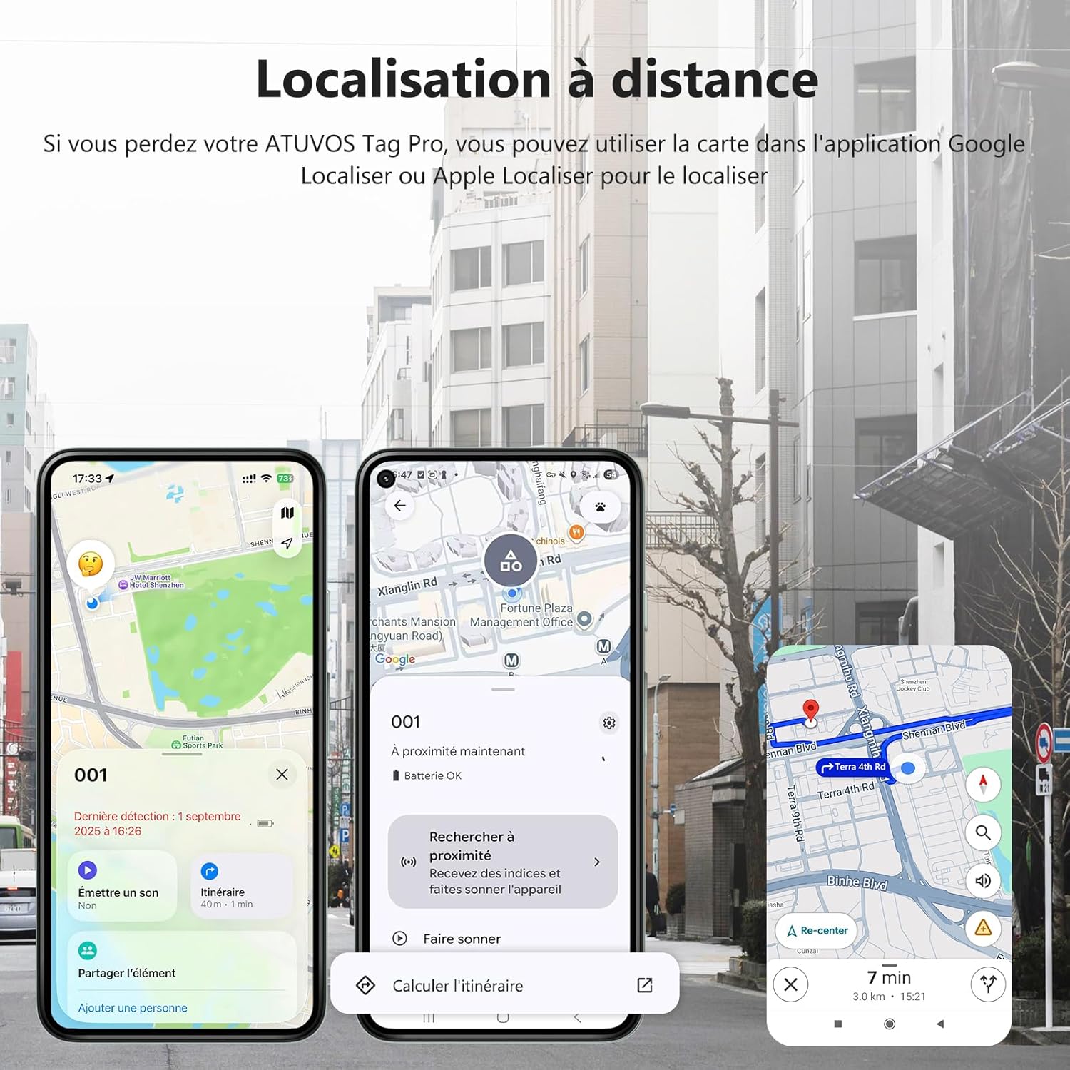 Thumbnail 2 de ATUVOS Smart Tag 4‑pack : traceur Bluetooth double écosystème pour clés, portefeuilles et bagages