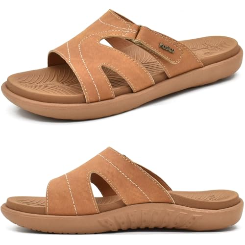 Detalle de KuaiLu Womens Orthotic Slides: Arch-Support Slip-On Sandals for Everyday Comfort