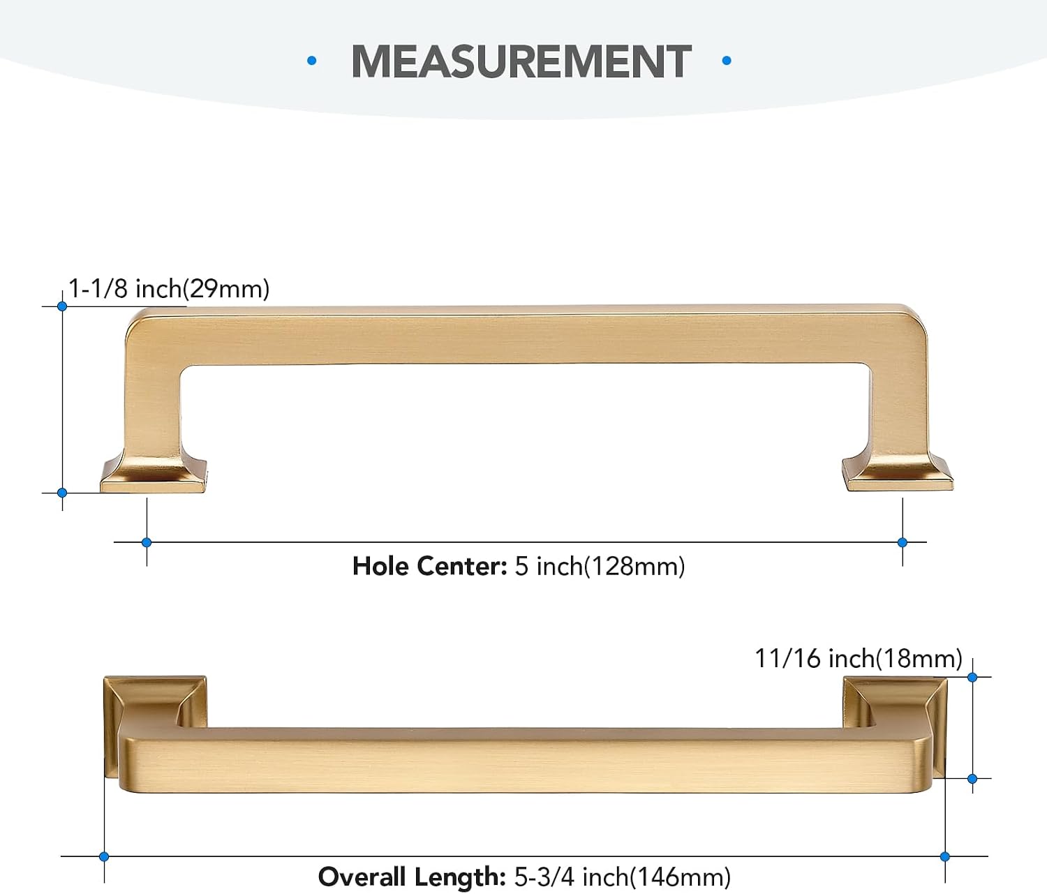 Detalle de HOME EDIT HD9ZC128XBT Cabinet Pulls, Champagne Bronze, Zinc Alloy, 20-Pack