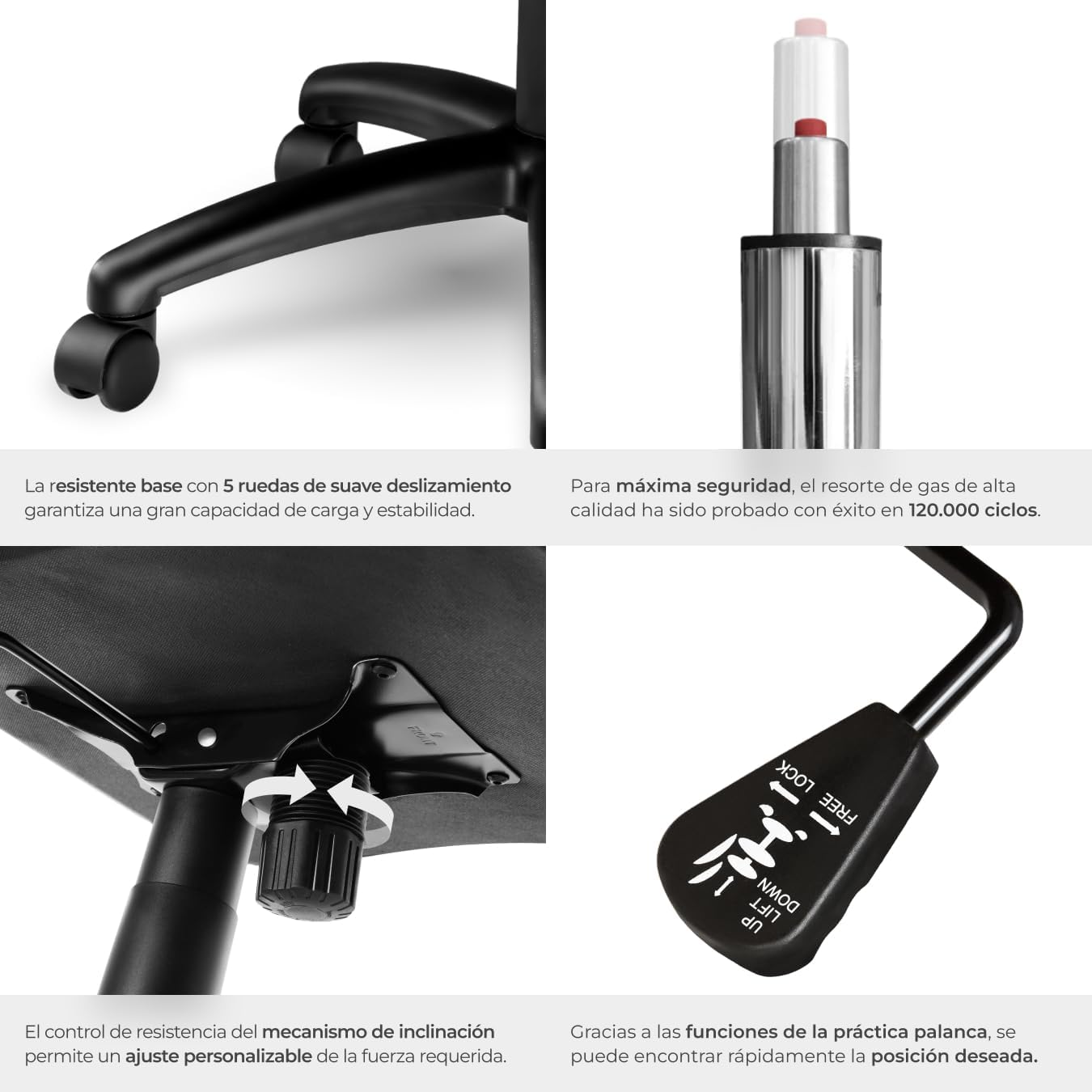 Thumbnail 6 de tectake Silla Gamer Ergonómica ajustable