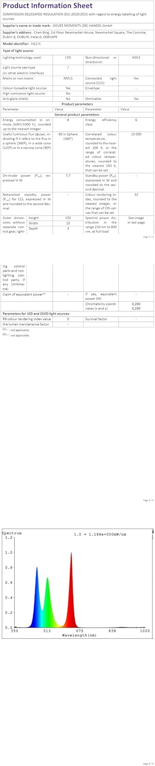 Thumbnail 6 de Govee 10m RGBIC Smart LED Strip Light (Bluetooth + App, Music Sync) — 180 beads, no Wi‑Fi