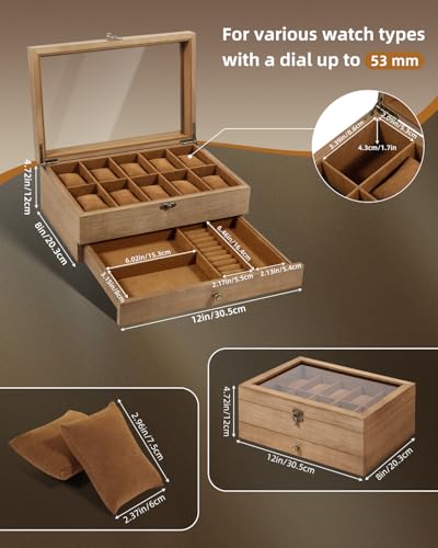 Detalle de Uten Caja de Relojes 10 compartimentos
