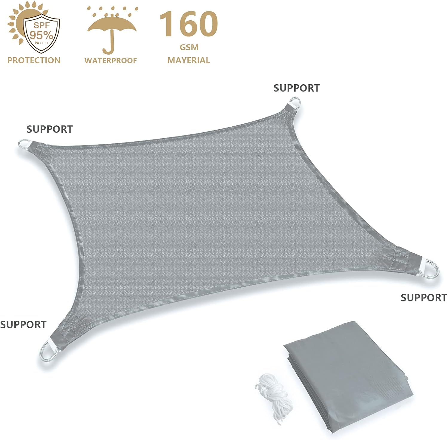 Thumbnail 5 de Mokani Sun Shade Sail 3 x 3m UV shade