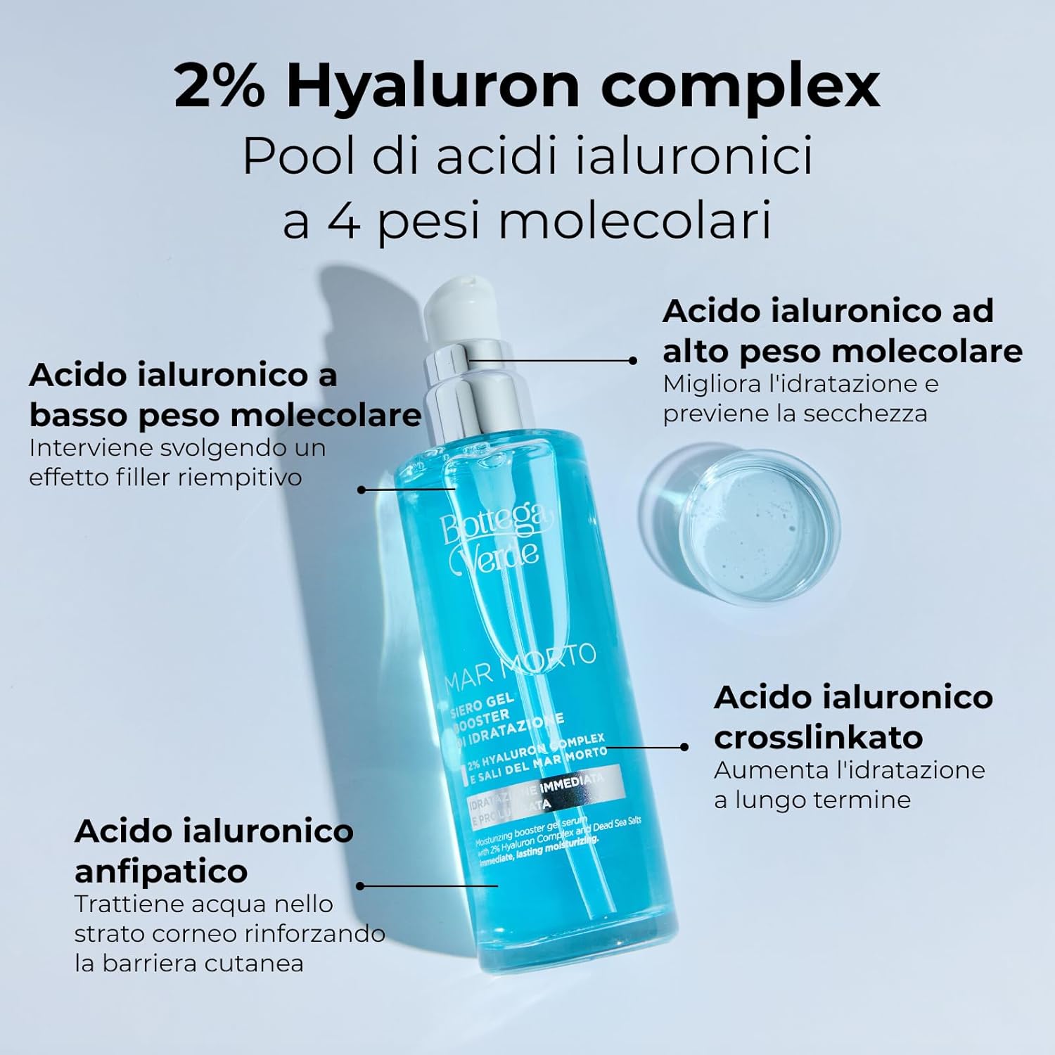 Thumbnail 4 de Bottega Verde Mar Morto Siero Gel Idratante Intensivo Corpo con Hyaluron Complex e Sali del Mar Morto (100 ml)