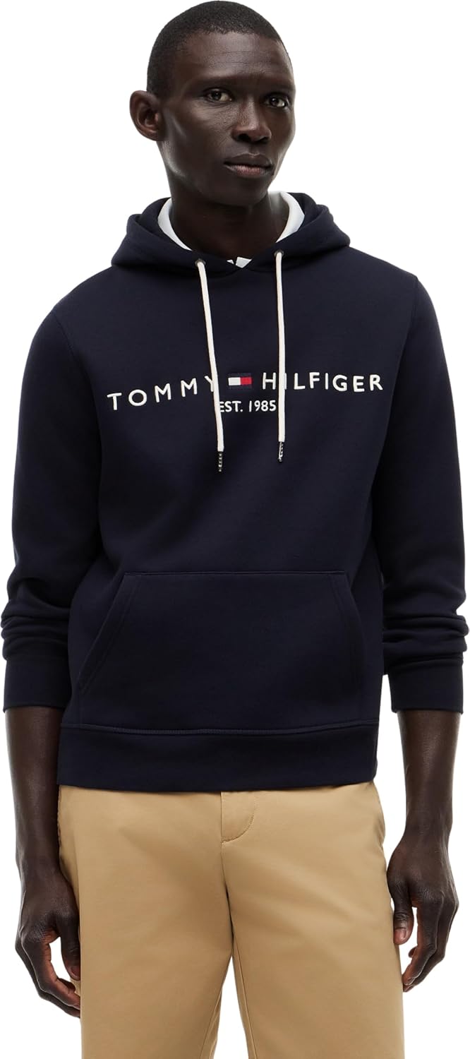 Detalle de Tommy Hilfiger MW0MW11599 Herren Hoodie – klassischer Kapuzenpulli mit Kordel
