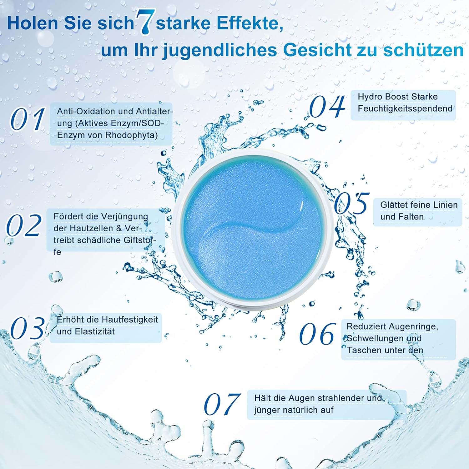 Detalle 2 de CUSMAY Augenpads Eye Mask 60 Stück