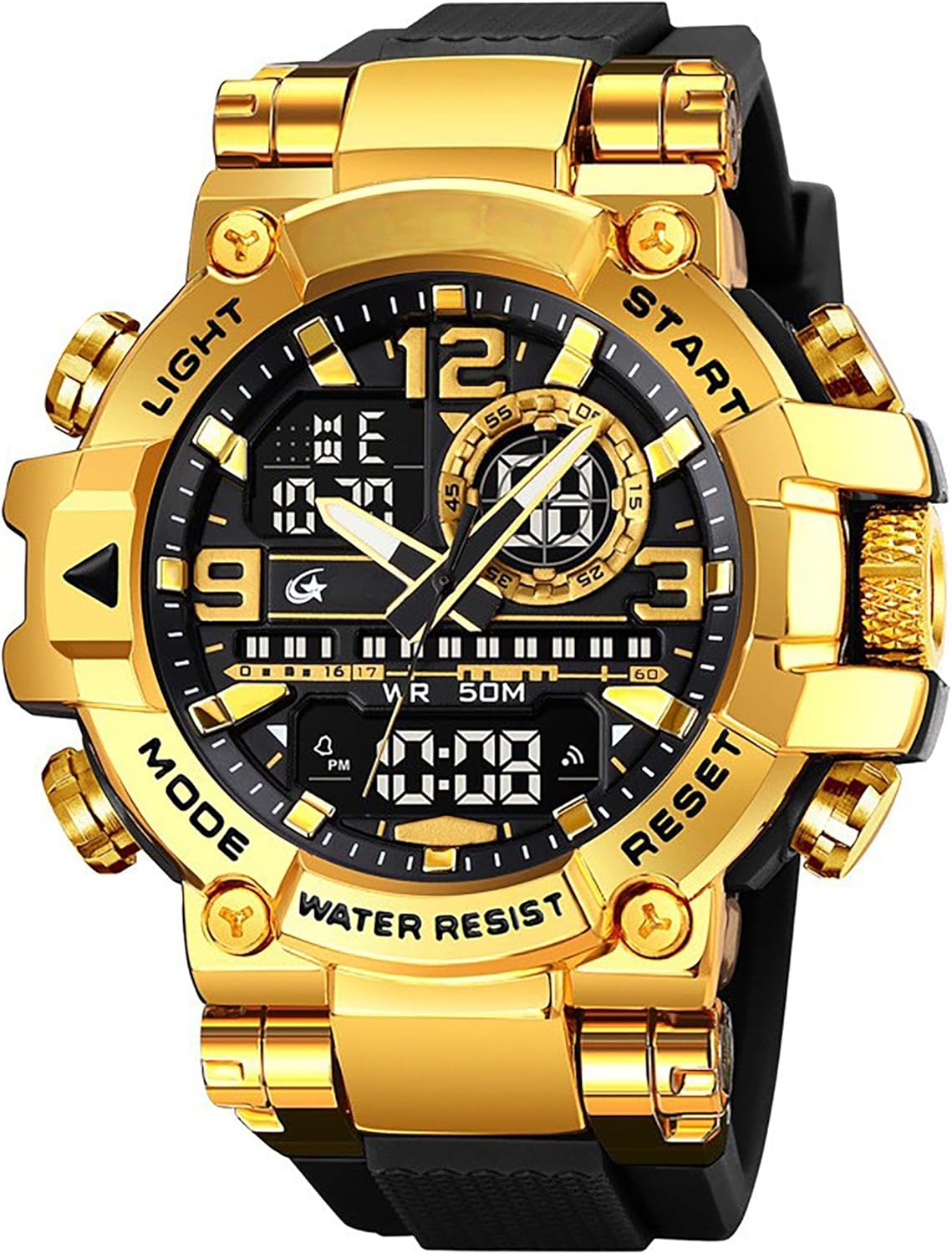 Detalle de findtime Armbanduhr Herren Groß Sportlich Digitaluhr – wasserdicht, robust und vielseitig