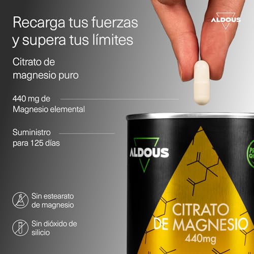 Detalle 2 de Citrato de Magnesio 440 mg — 250 cápsulas 💊