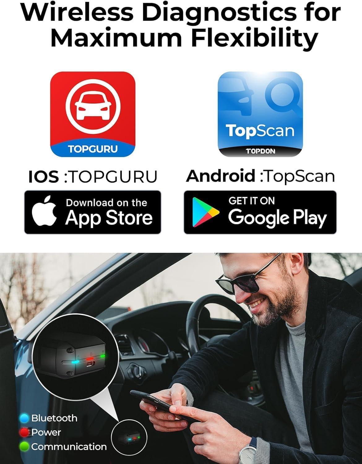 Thumbnail 1 de TOPDON Topscan OBD2 Bluetooth escáner