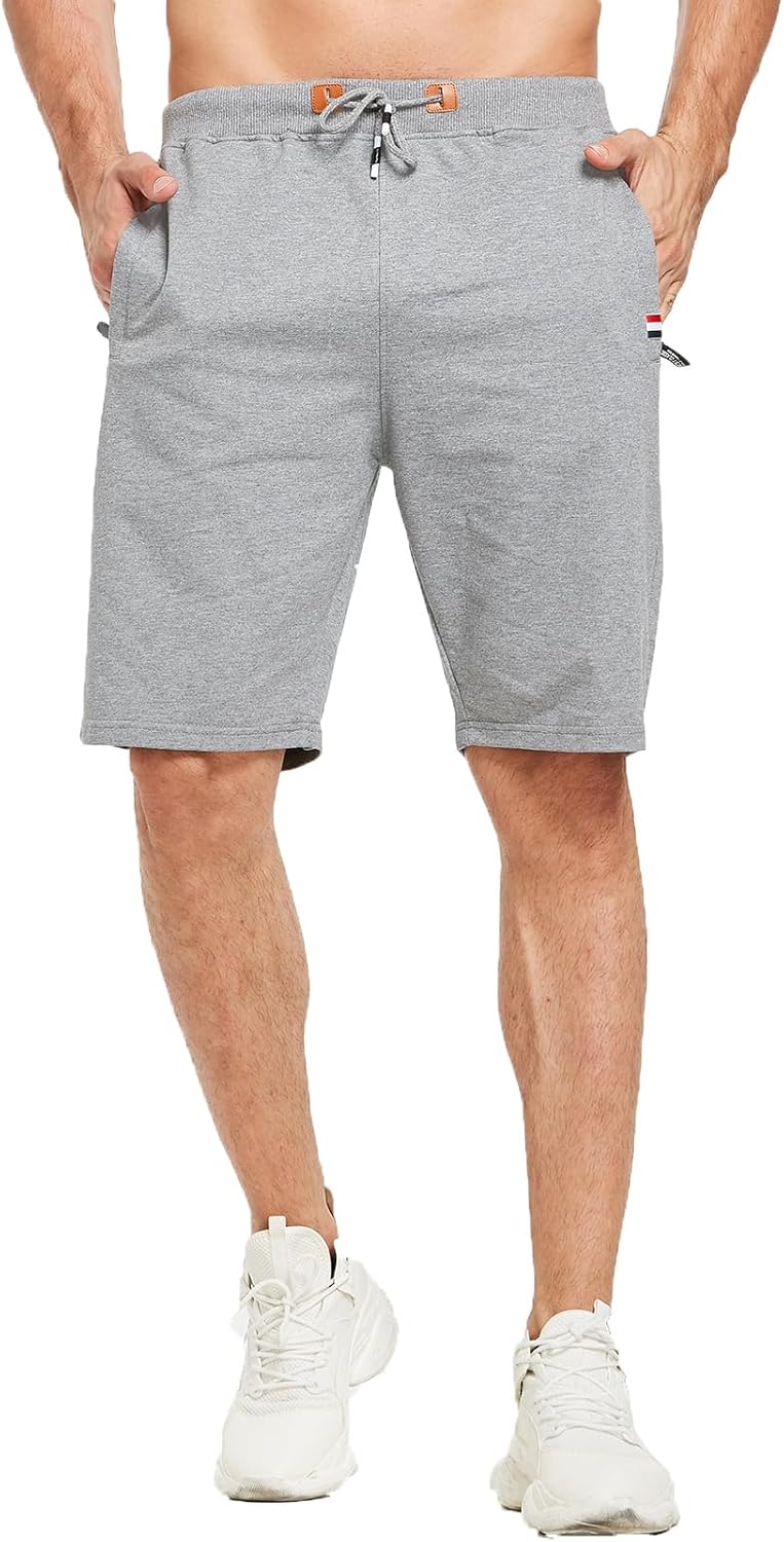 Thumbnail 1 de JustSun Mens Shorts Casual Sports Joggers Shorts with Elastic Waist Zipper Pockets