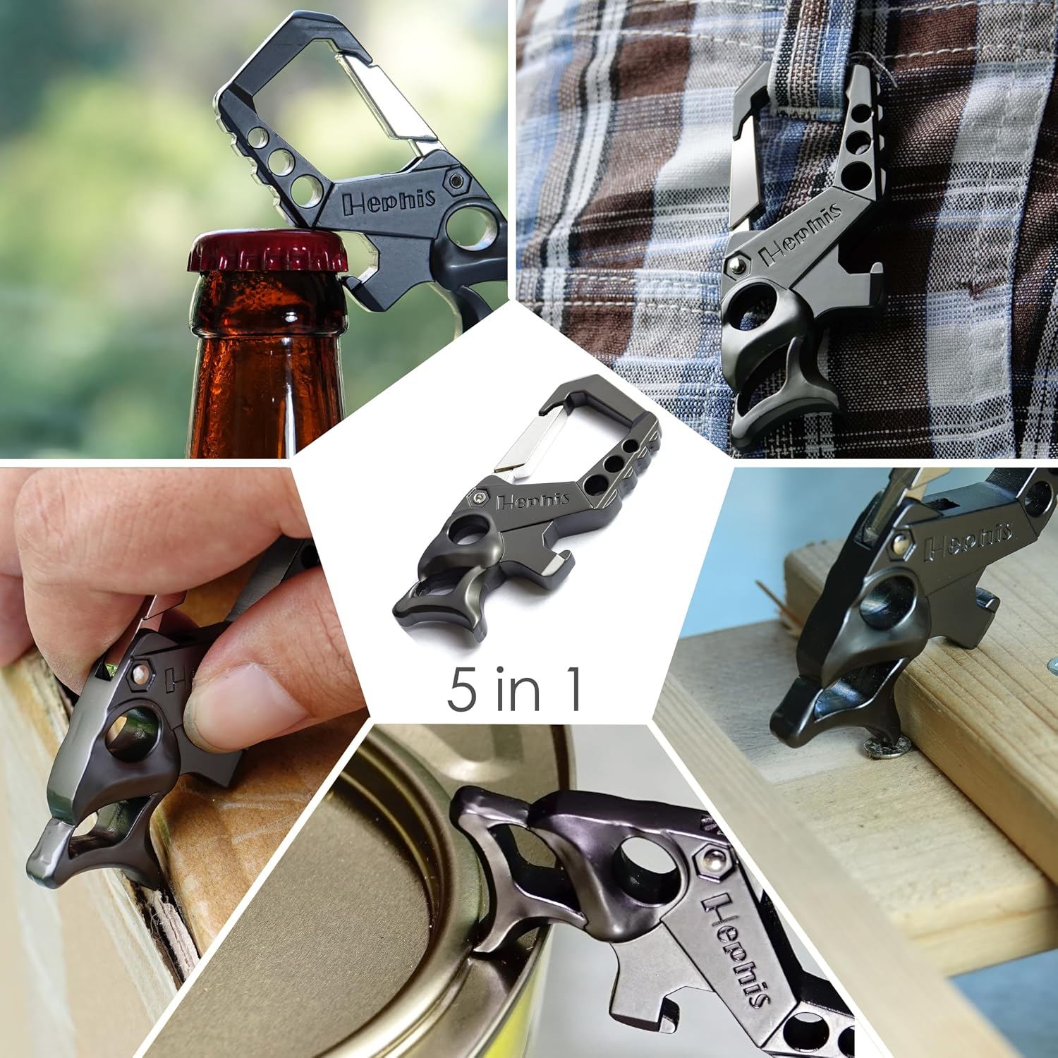 Detalle 2 de Hephis Skull Heavy Duty Key Chain with Car Emergency Escape Tool