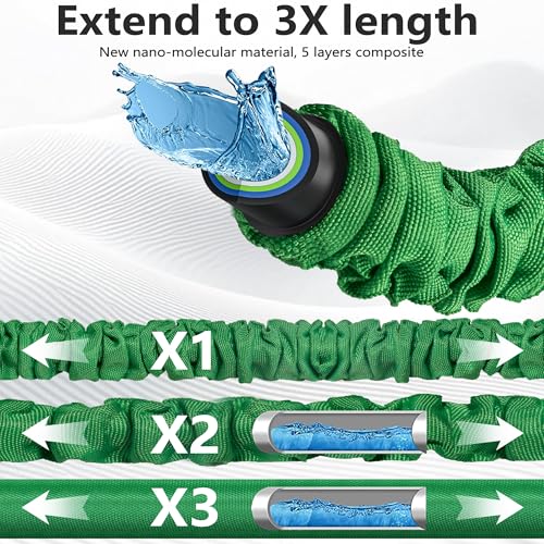 Thumbnail 2 de QINGHUAI 50 ft Expandable Garden Hose with 10-Pattern Nozzle