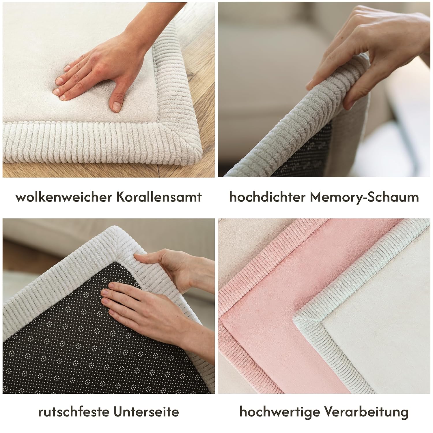 Thumbnail 2 de Hakuna Matte Wolkenweiche Spielmatte Baby 150x80x2,5 cm – Grau, rutschfeste Unterseite