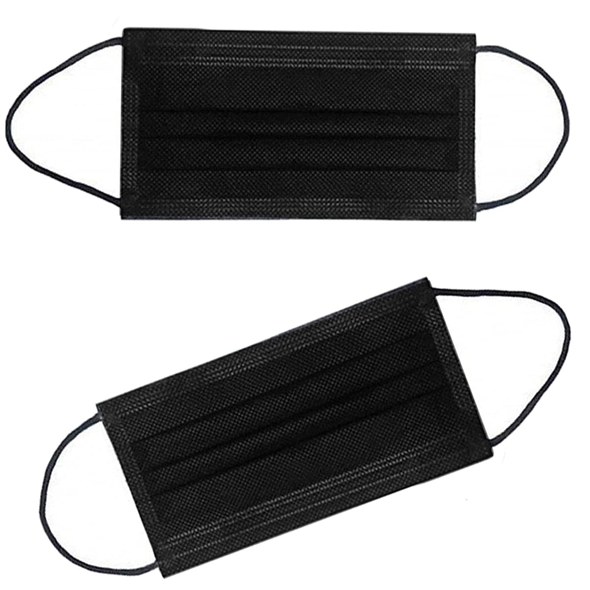 Detalle 2 de NNPCBT 100PCS 3-Ply Black Face Mask 🎓