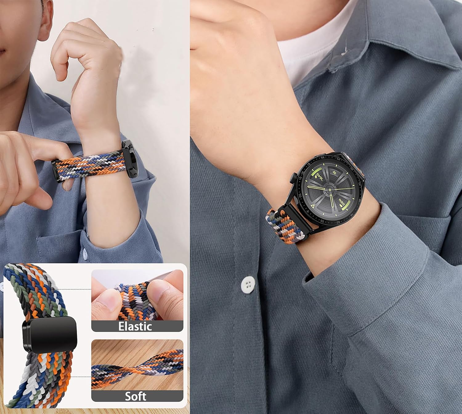 Thumbnail 6 de GIOPUEY Strap for OnePlus Watch 2R Blue