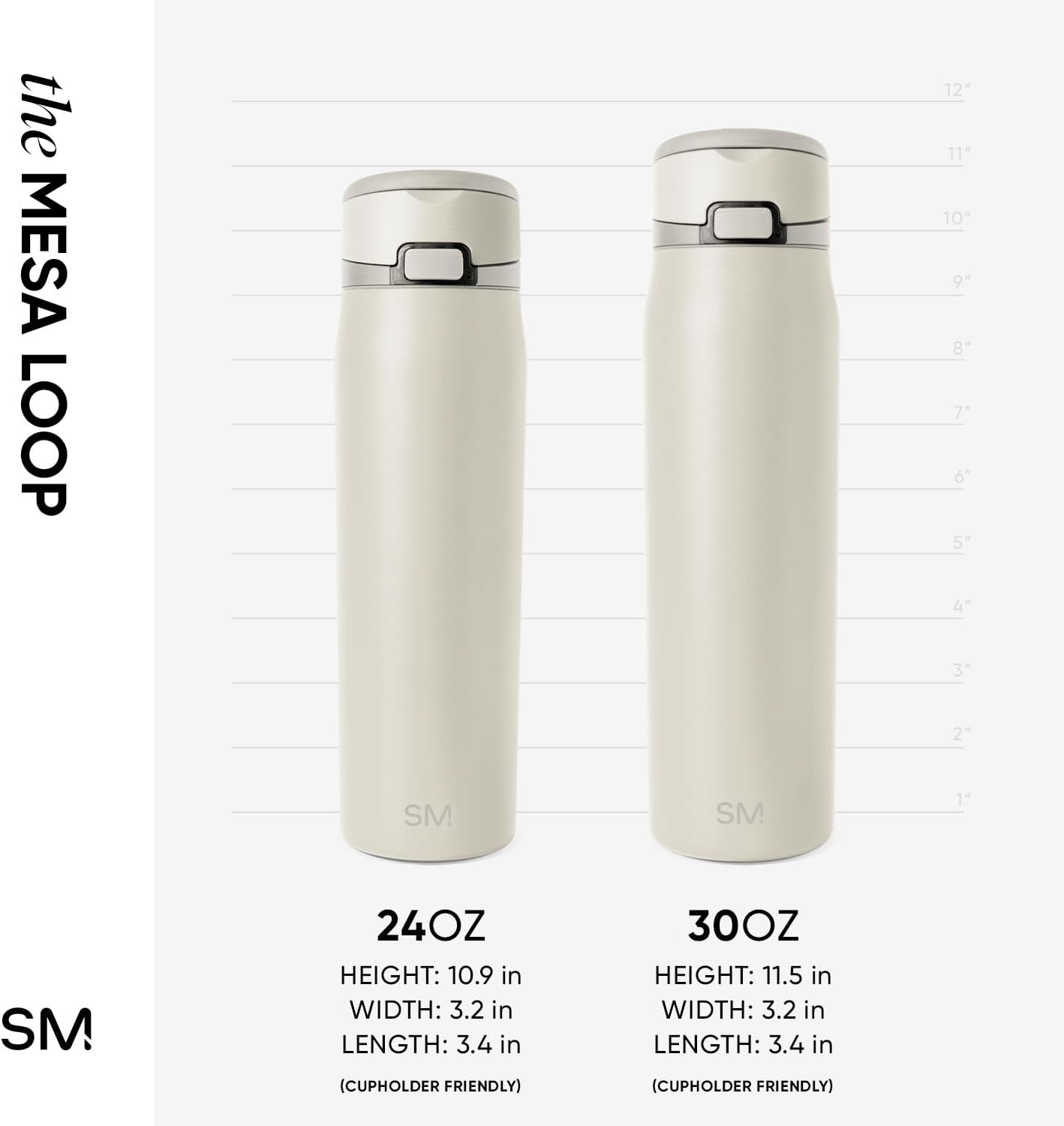 Thumbnail 5 de Simple Modern Mesa Loop 30oz Water Bottle with Covered Straw and Handle (Cashew)