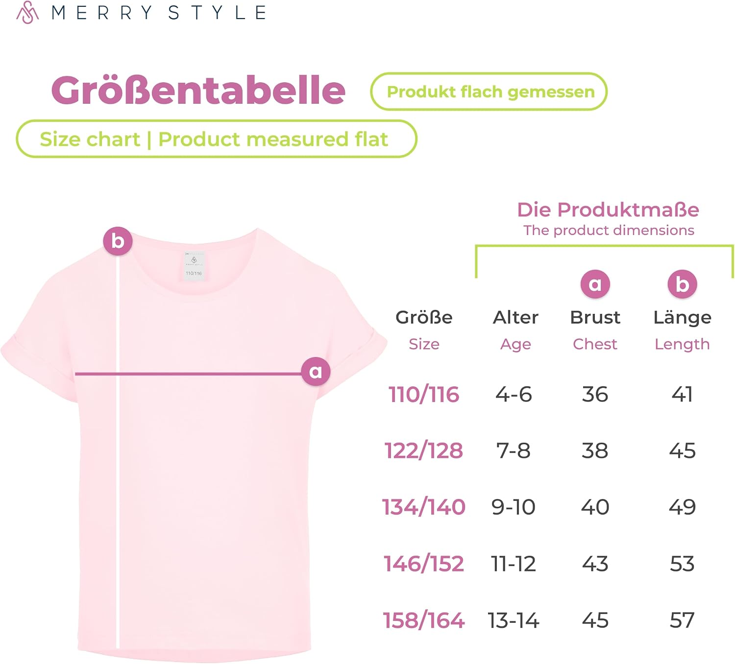 Detalle 2 de Merry Style MS-468 meisjes T-shirt van katoen met ronde hals en korte mouwen