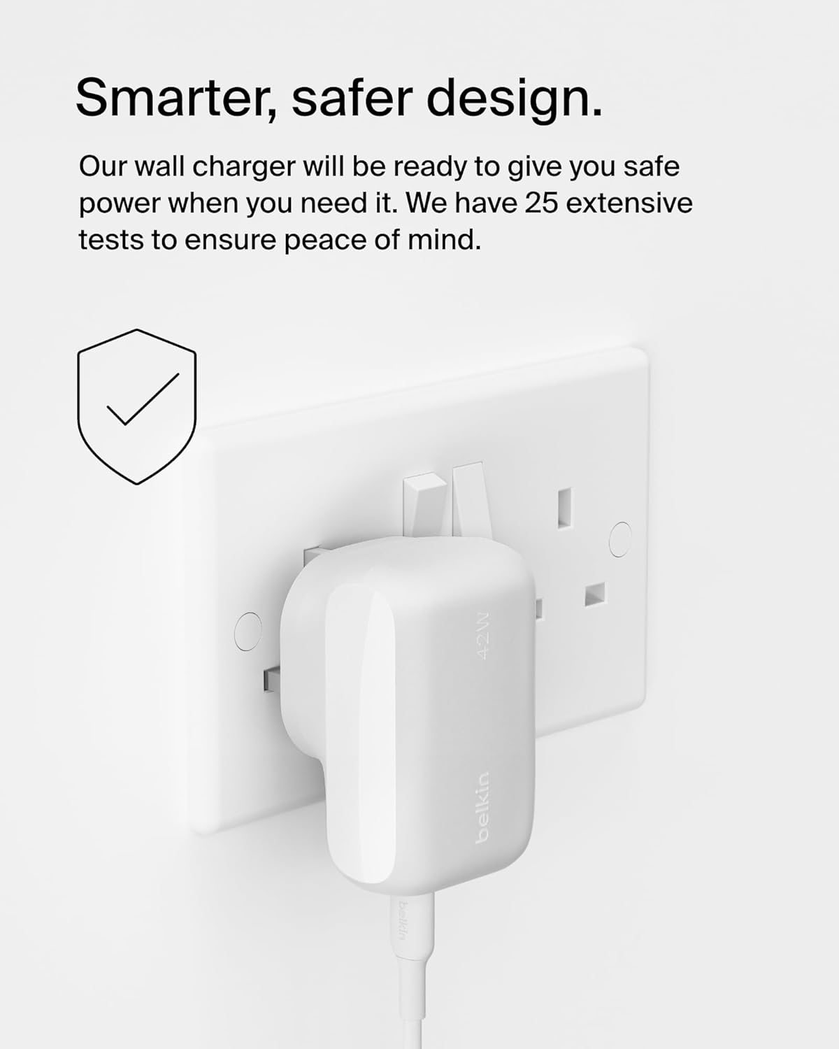 Detalle 2 de Belkin BoostCharge 42W Dual Port USB-C and USB-A Charger
