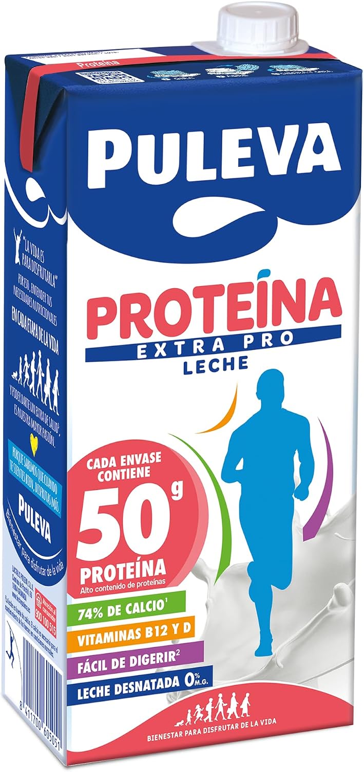 Detalle de Puleva Proteína Extra Pro Pack 6 x 1L: proteína, calcio y vitaminas en una bebida lista para tomar