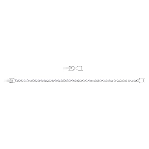 Detalle de Swarovski Bracciale Tennis Emily Round Bianco Placcato Rodio