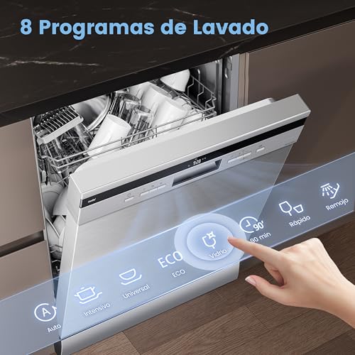 Detalle de COMFEE' FD1435E-X Lavavajillas 60 cm con Apertura Automática y 14 Servicios