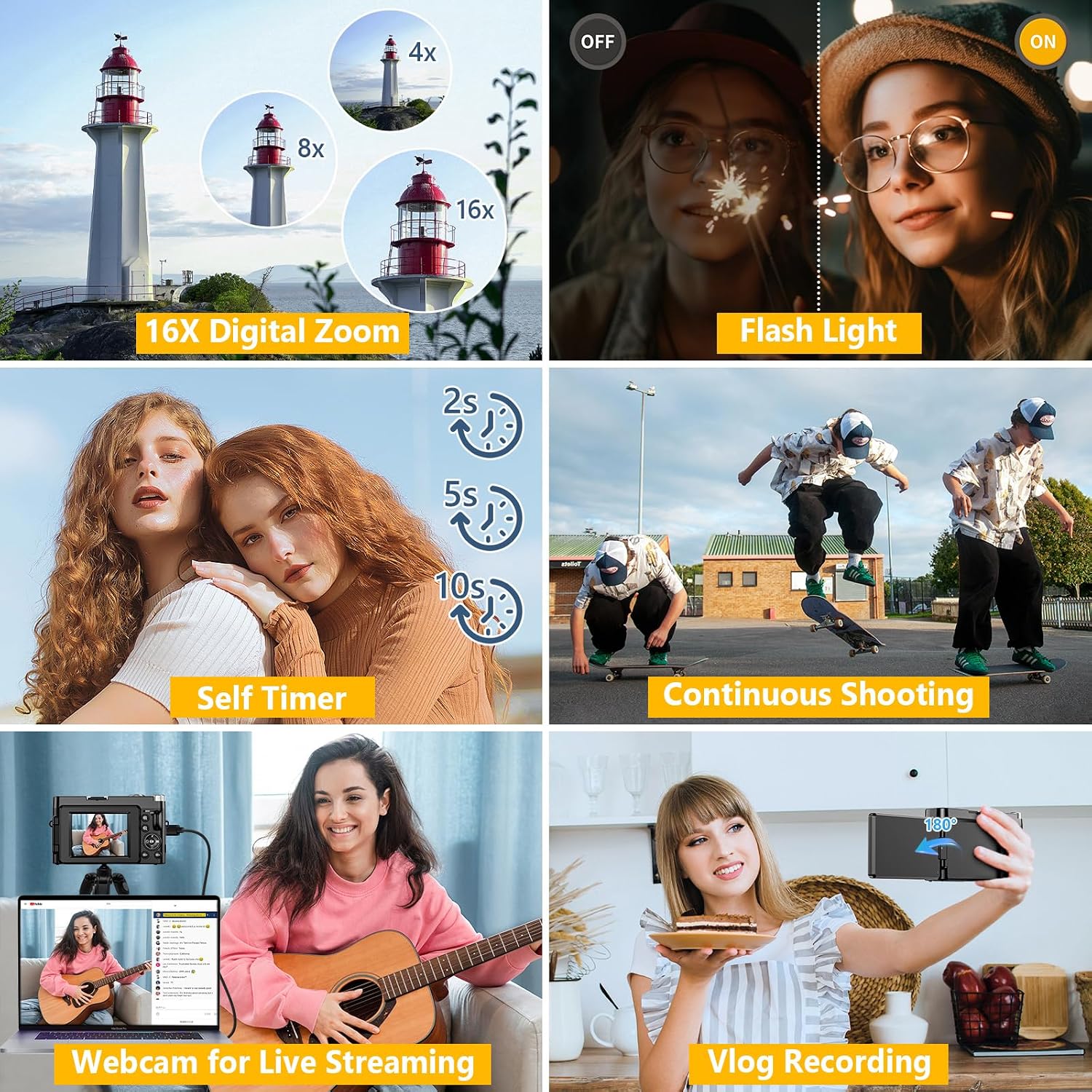 Thumbnail 5 de 4K Digital Camera 64MP for Vlogging