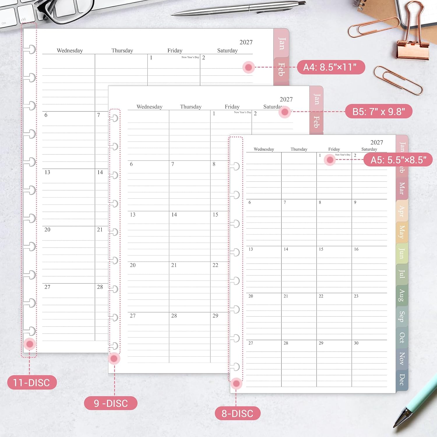 Detalle de Monthly Planner Refill, 8-Disc