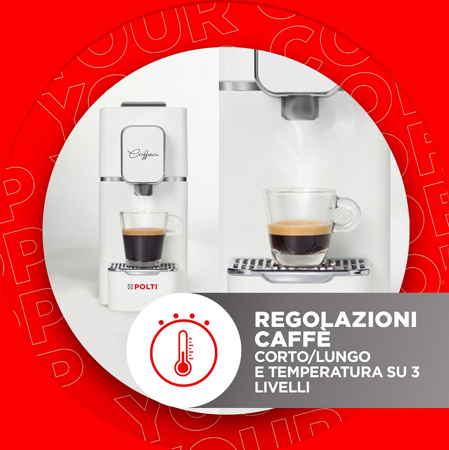 Thumbnail 4 de Polti Coffea S15W macchina espresso 19 bar