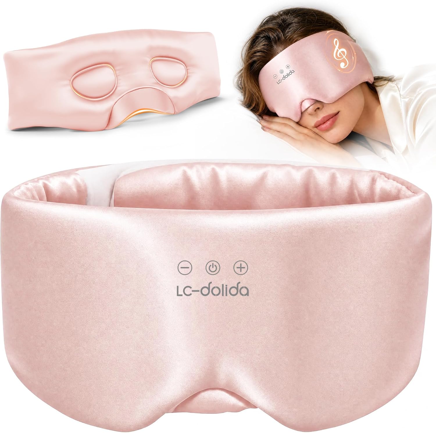 Detalle de LC-dolida Bluetooth sleep mask, mulberry silk