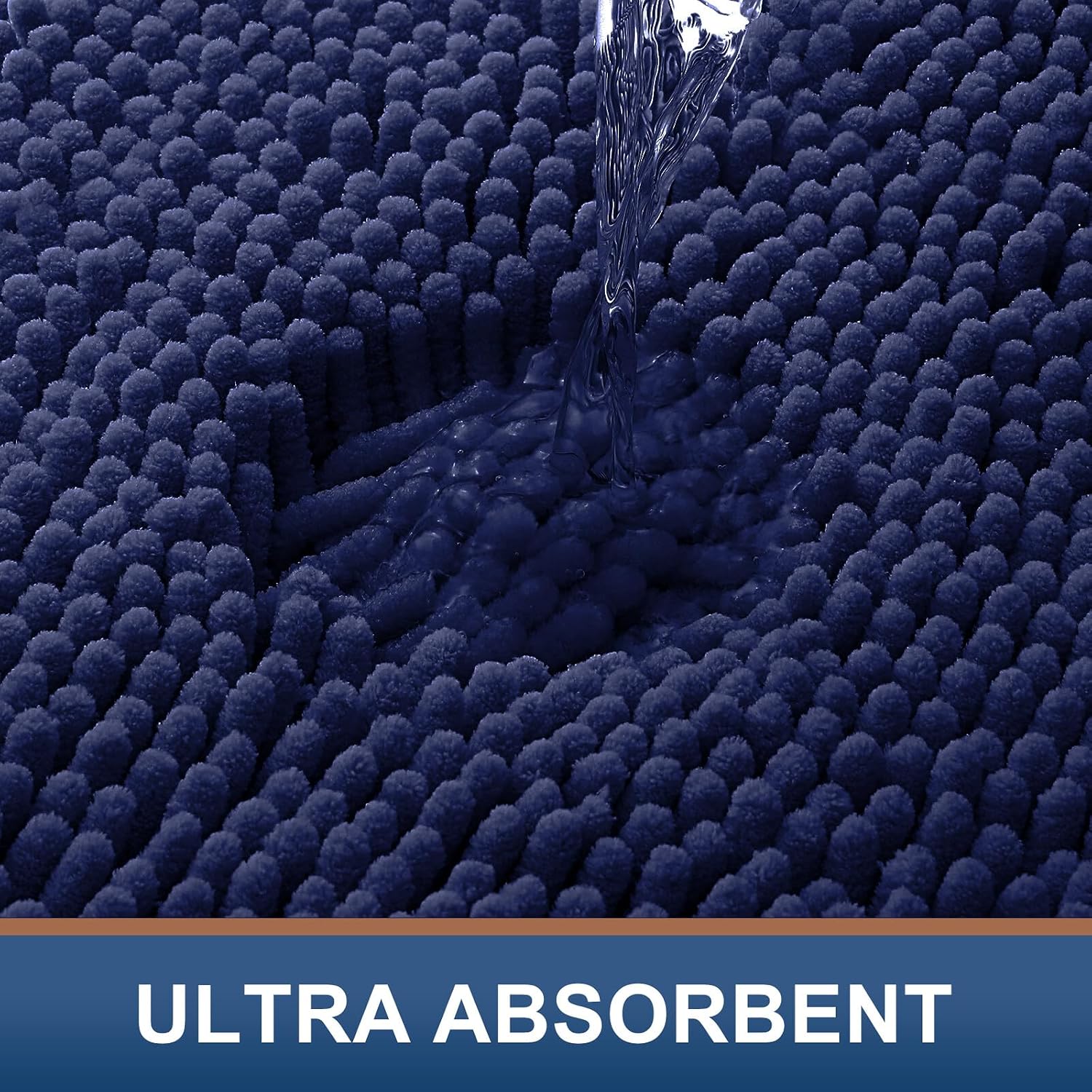 Thumbnail 4 de Smiry Luxury Chenille Bathroom Rug 47x17, Absorbent Runner 🧻