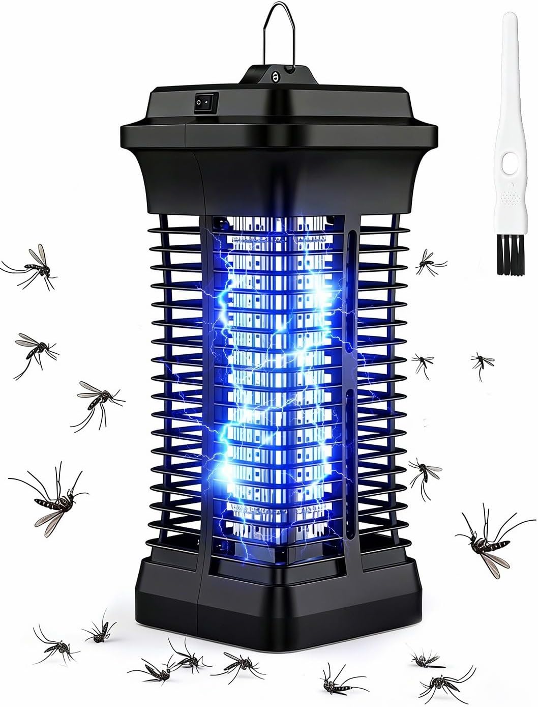 Detalle de Molxss Insektenvernichter Elektrisch 4200V – Innen & Außen, UV Mückenlampe, IPX4