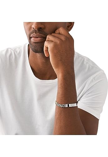 Thumbnail 2 de Diesel pulsera de hombre de acero inoxidable en 2 tonos con cierre de mosquetón (amarillo plateado)