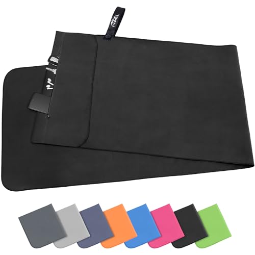 Pameil Toalla de Microfibra 120x50 cm: ligera, absorbente y con bolsillo