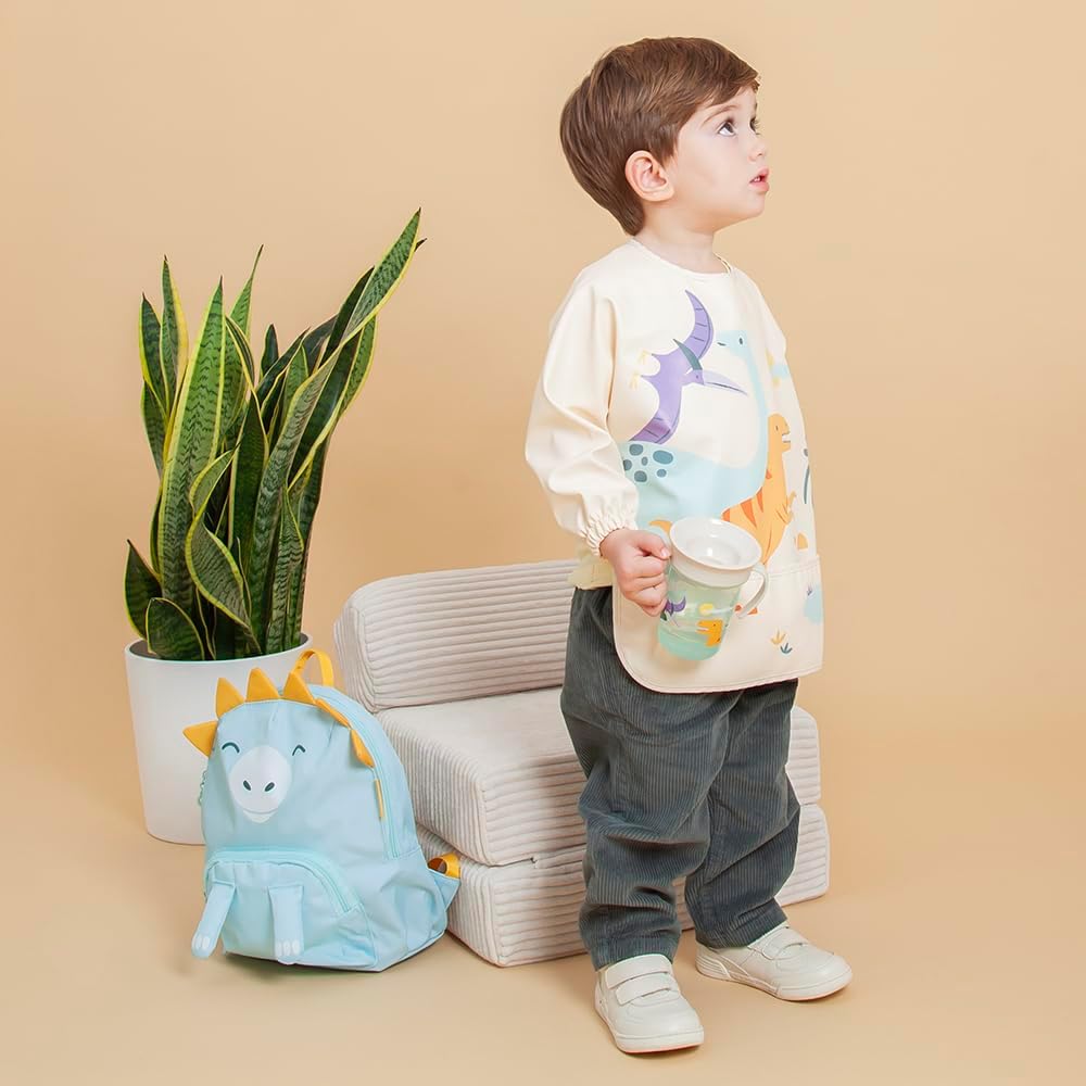 Detalle de Miniland Kinder-Rucksack Dinosaurier – Thermo-Rucksack für Kinder, bequem, lustig und personalisierbar