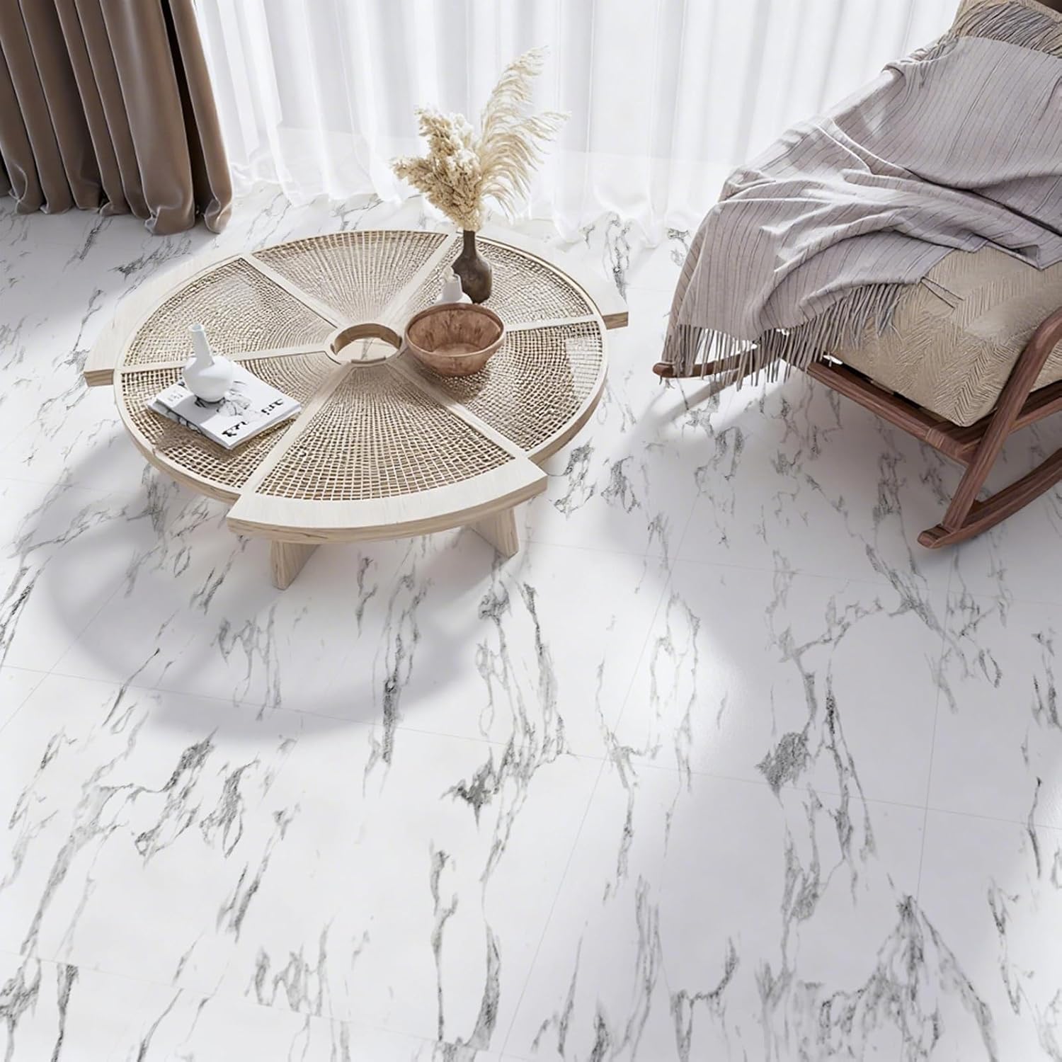 Detalle 2 de Art3d Vinyl Floor Tiles 12 x 12 in