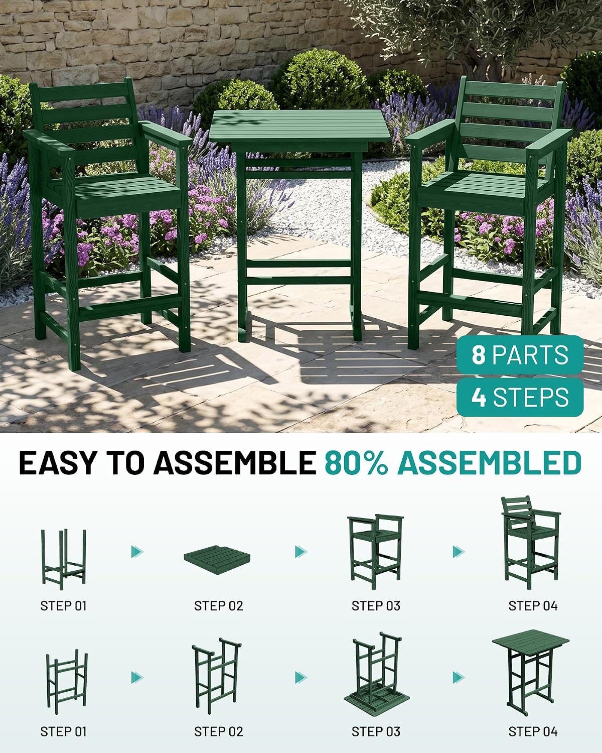 Detalle 1 de PLUUV Adirondack Chairs Set of 2