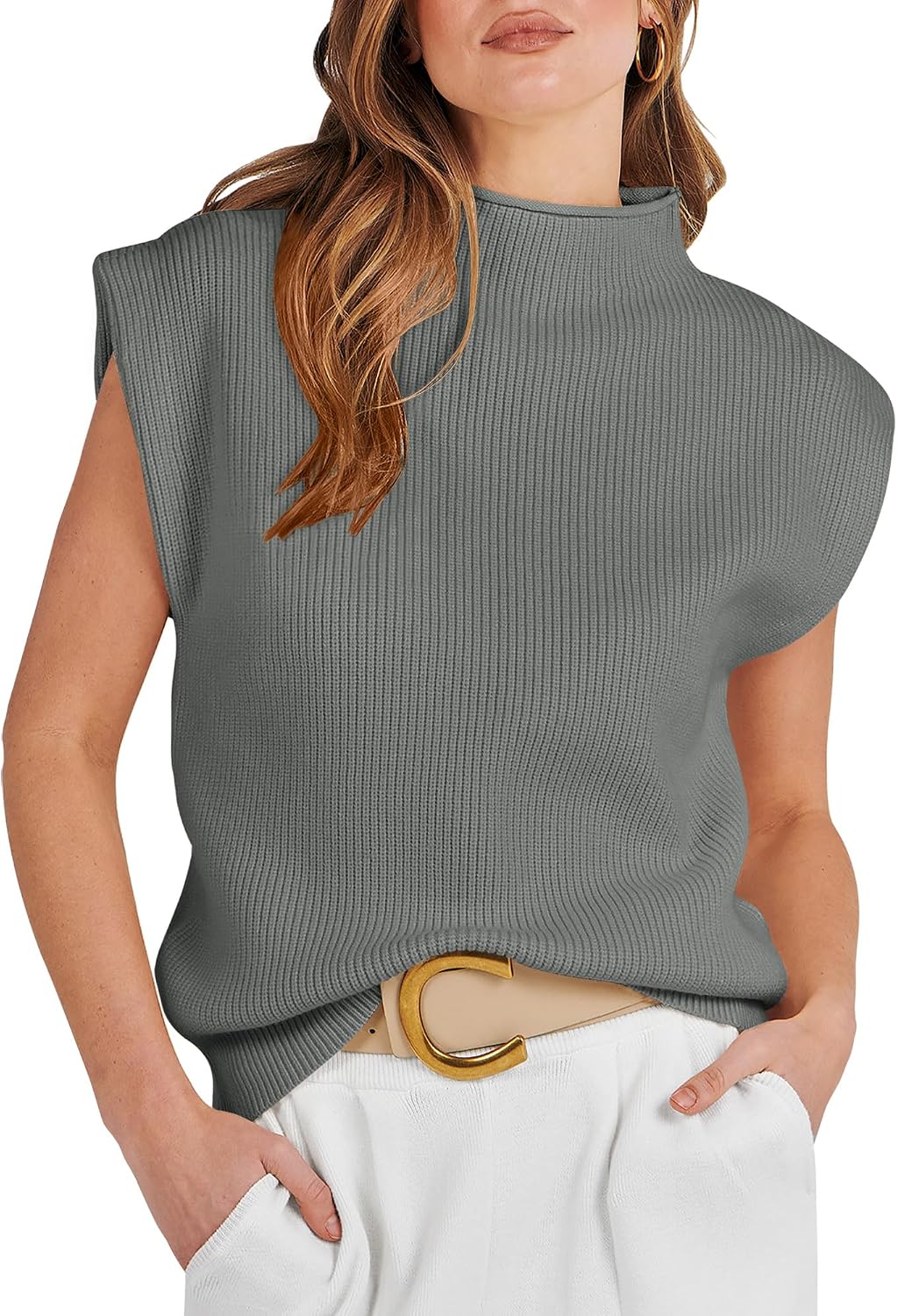 Thumbnail 6 de ANRABESS Mock Neck Sweater Vest for Women
