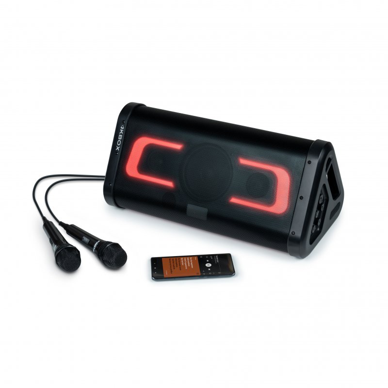 Detalle de Bigben KBOX Altavoz Bluetooth 200W: party ready con luz, micro y microfono