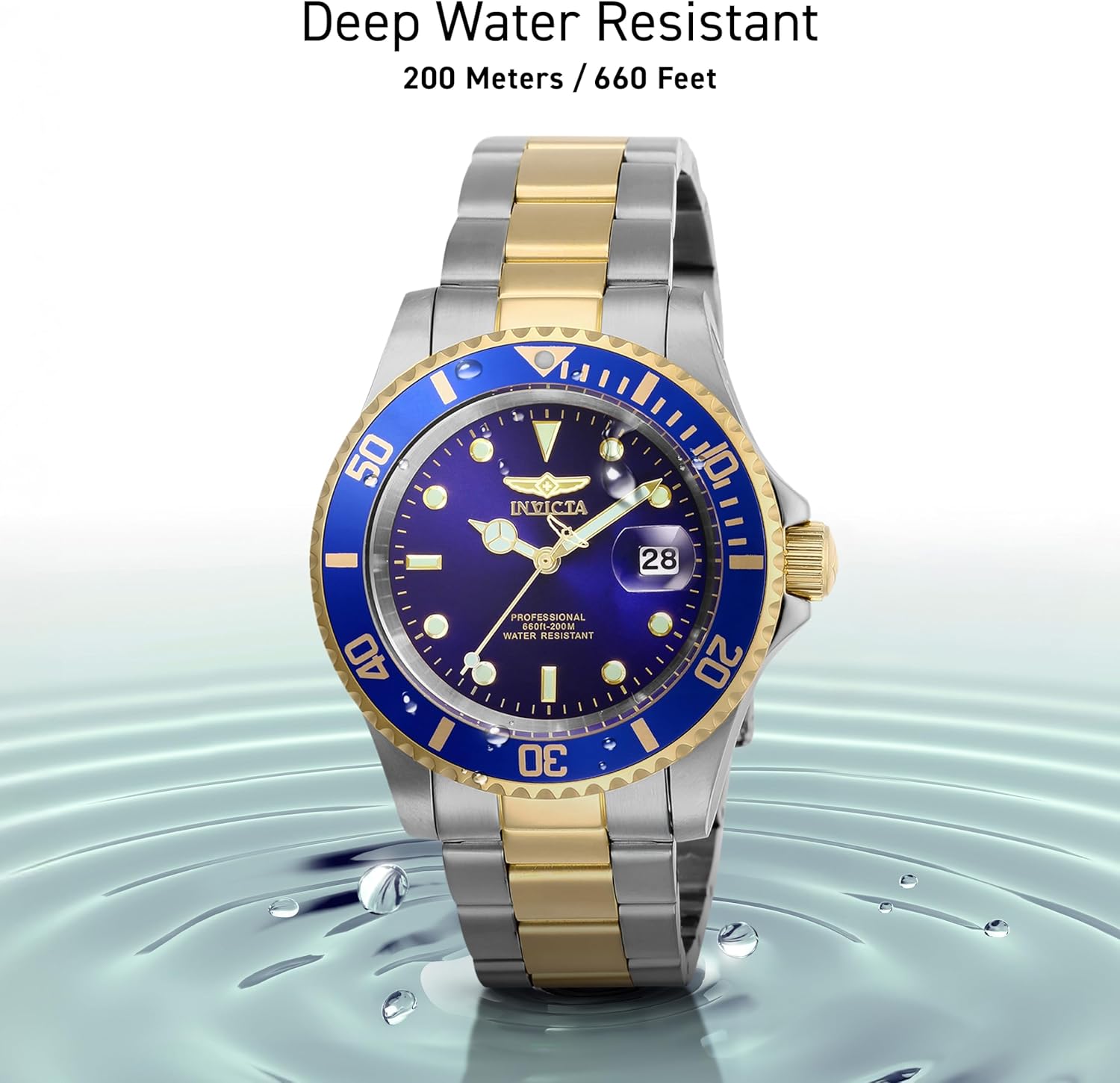 Thumbnail 4 de Invicta Pro Diver Montre Homme – Mouvement Quartz, Acier Inoxydable, 40 mm, cadran bleu