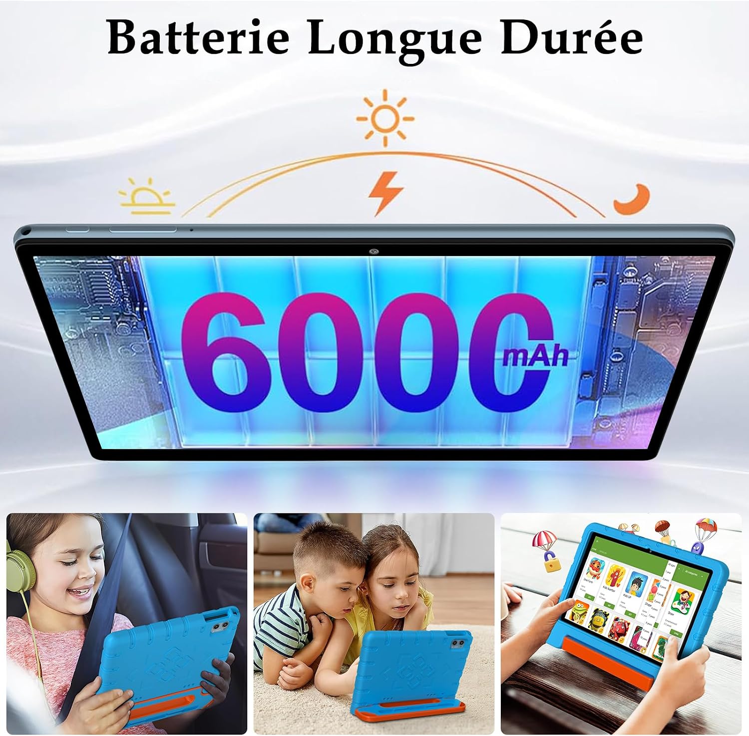 Thumbnail 6 de ZIOVO Tablette Enfants Android 15 – Tablette 10 pouces avec Gemini AI, 30 Go RAM, 64 Go ROM, Parentalité et écohabitation multimedia