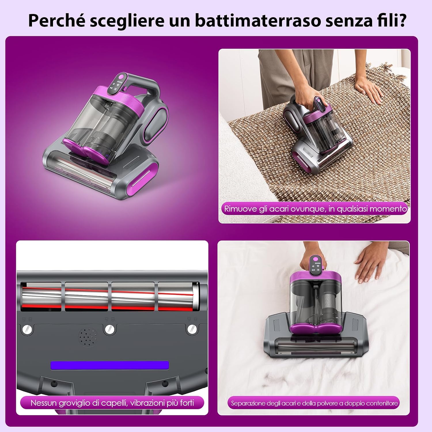 Thumbnail 4 de Linkifly MT1 Battimaterasso senza fili: igiene profonda per materassi, divani e mobili imbottiti