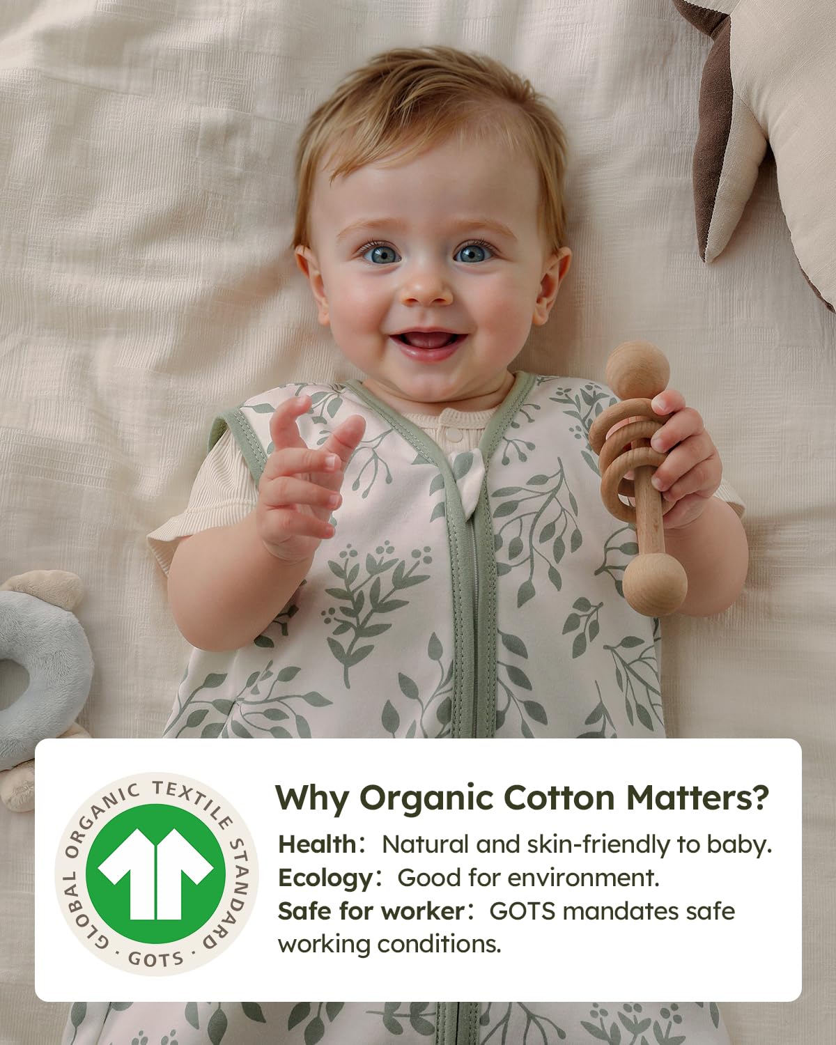 Thumbnail 2 de Yoofoss Baby Sleep Sack 0.5 TOG M 6-12 Months