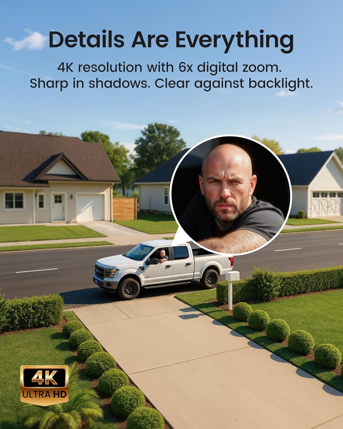 Thumbnail 5 de Aosu 4K T2 Ultra Kit – Caméras de Surveillance Extérieure Sans Fil Solaires, 2 Caméras