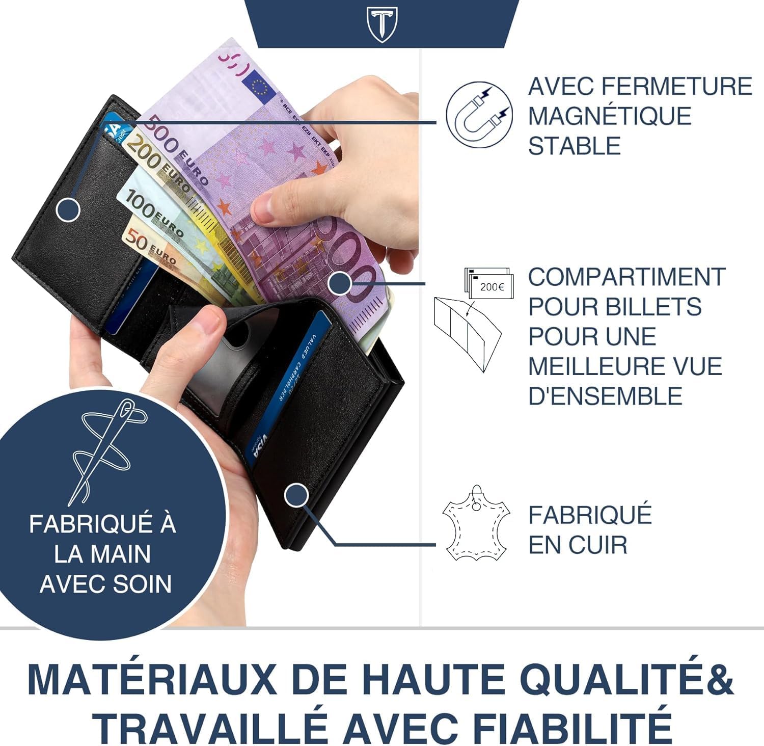 Thumbnail 5 de TEEHON Geldbörse Herren Slim Wallet mit RFID Schutz