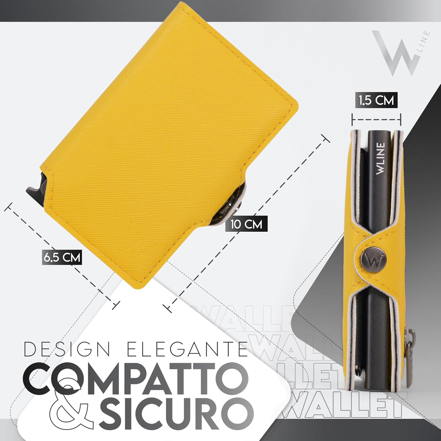 Detalle 2 de WLine Portafoglio Uomo Slim RFID
